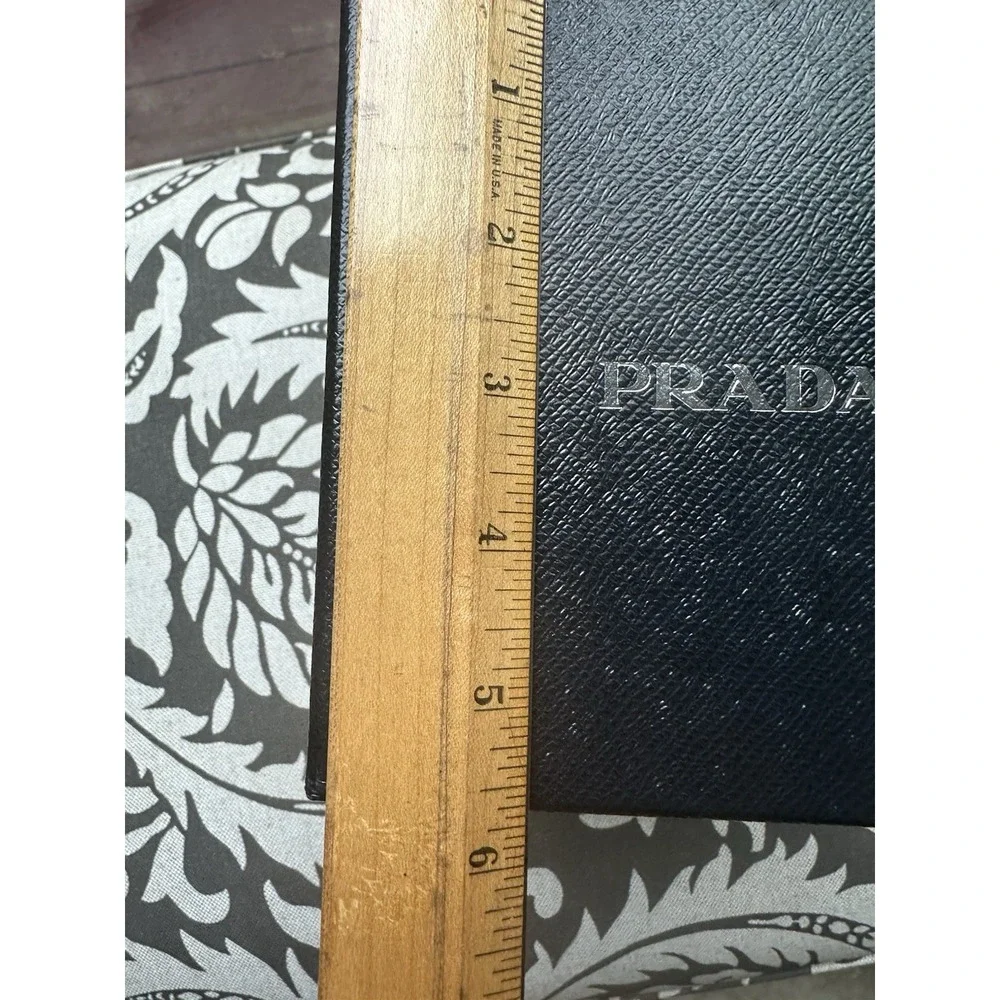 Prada Milano Gift Box 10.5 X 6 X 6 Aprox Storage Empty Black Present Luxury